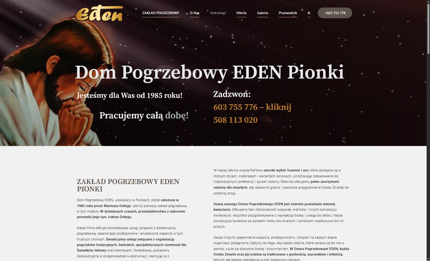 dompogrzebowyeden.com.pl - realizacja WXQ